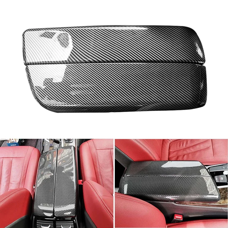 

For -BMW 5 Series G30 G38 2018-2021 Car Center Console Tidying Armrest Box Panel Trim Cover Trim Sticker Accessories