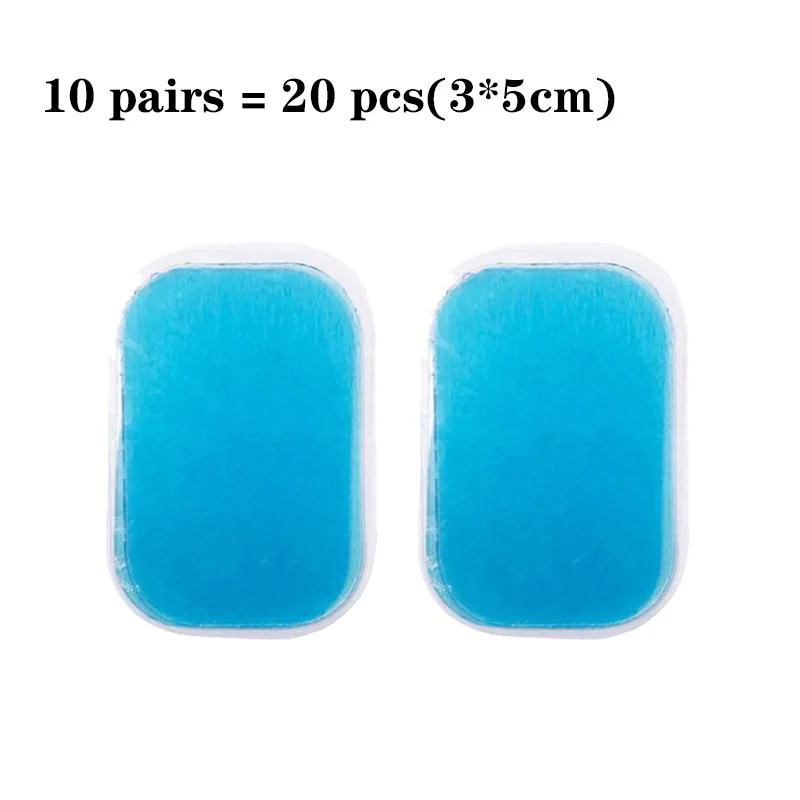 10 pair(20 pcs) 10 пар 20 шт. сменный гель-стикер для фитнеса, гидрогелевый электрод для массажера, пластырь для EMS, стимулятор мышц, тренажер, АБС-пластик - Цвет: 10 pair(20 pcs)