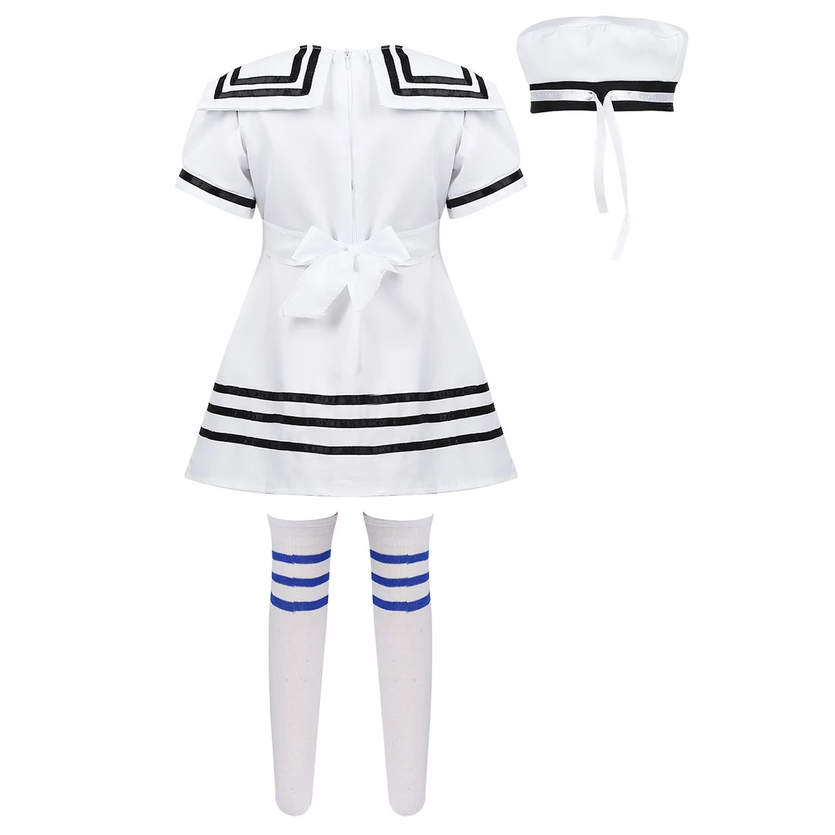 Teen Girls Dress Chorus Stage Wear Dance Performance Navy Sailor Costumes Kids Army Suit Halloween Cosplay Party Up | Тематическая