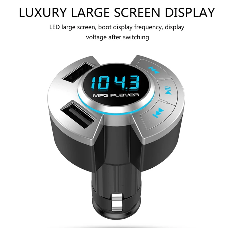 Car Charger Adapter FM Transmitter Bluetooth 5.0 Wireless Modulator Handsfree TF Multifunction MP3 Player USB Charge | Автомобили и
