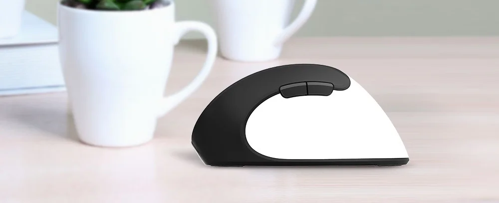 Delux M618SE 2,4G Беспроводная белая мышь 6 кнопок эргономичная Вертикальная оптическая офисная USB мышь для windows 2000/XP/Vista/7/8/10