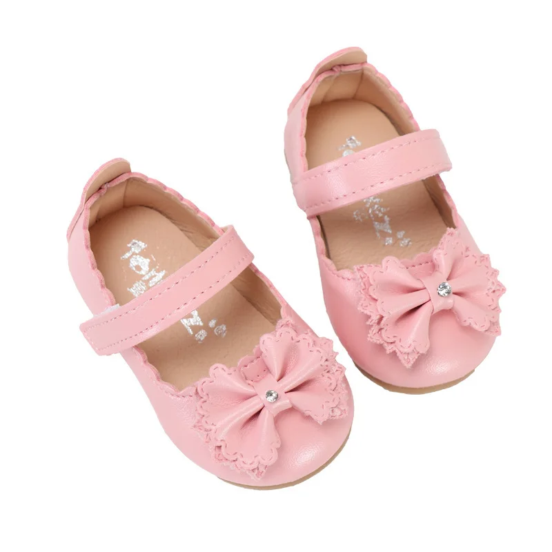 Девочки Обувь бант Принцесса обувь из искусственной кожи детская на плоской