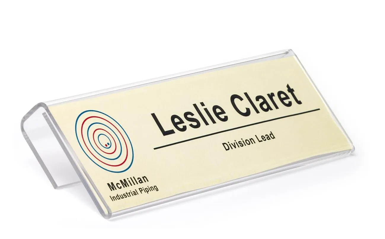 

Cubicle Name Tag Holder Plate For 16X8CM Walls - Clear