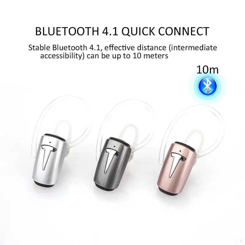 Мини беспроводные Bluetooth наушники в ухо Спортивные с микрофоном Handsfree гарнитура