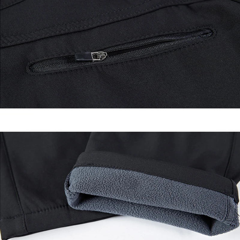 

New Autumn Winter Travel Trousers Men Fleece Softshell Pants Oversize Thermal Waterproof Pants Men Sports Trousers 9XL