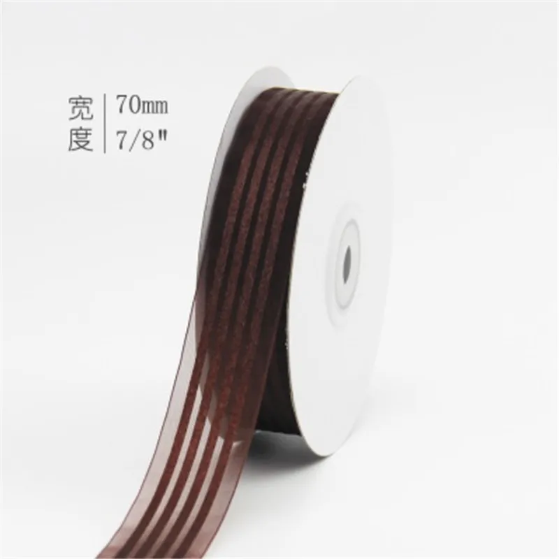 100 ярдов зимние Лямки нейлон полосатую ленточку для вечерние декор рождества дня