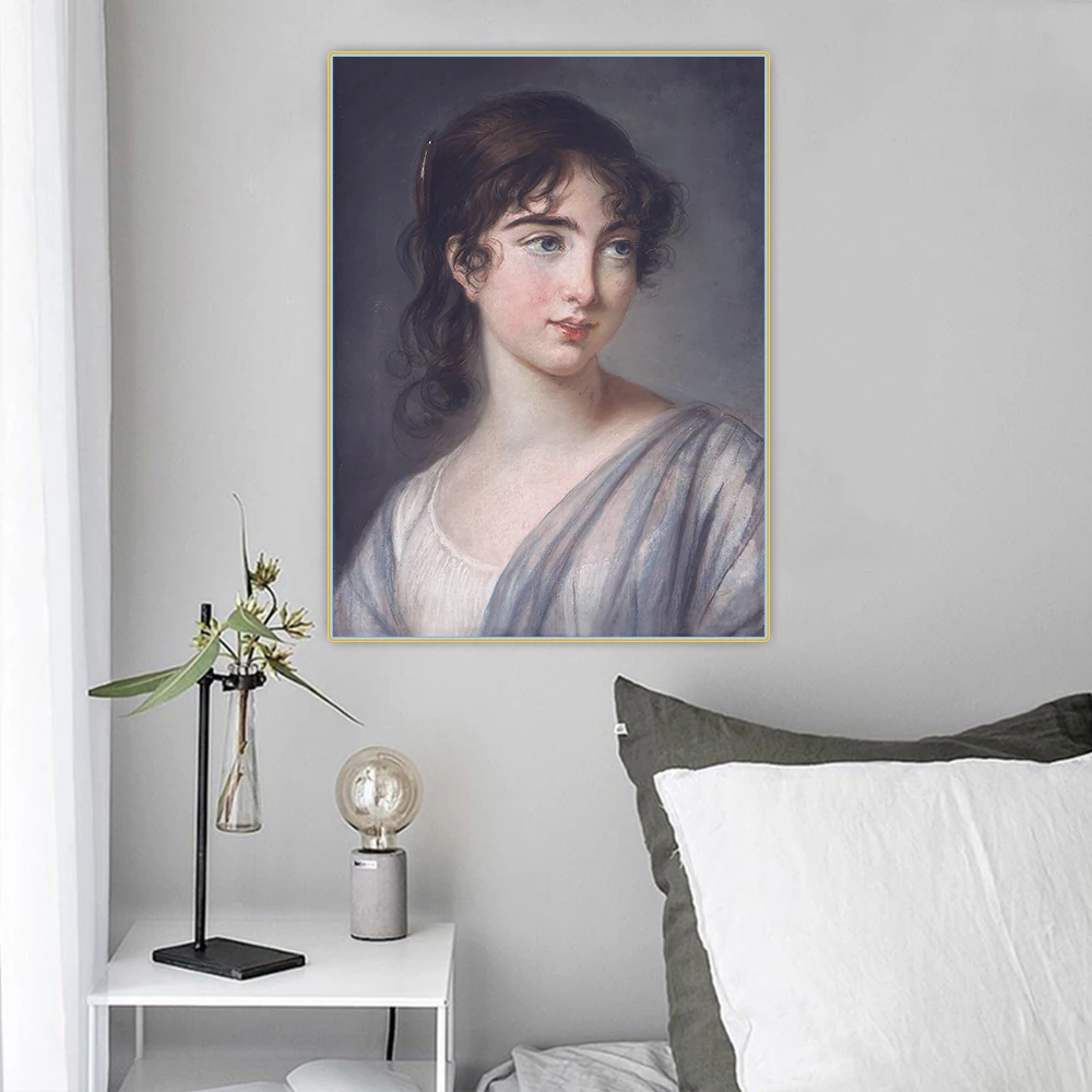 

Canvas Oil Painting E.Vigee Lebrun"Corisande Armandine Lonie Sophie De Gramont"Wall Aesthetic Home Room Interior Decoration