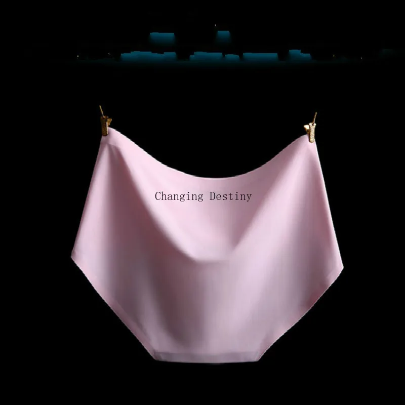 Сексуальное бесшовное женское нижнее белье ледяной шелк в талии чистый хлопок