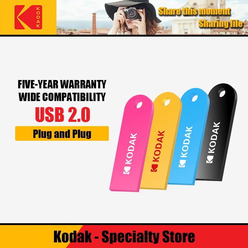 USB флеш накопитель Kodak K212 флешка с пластиковым ключом 32 ГБ 64 2 0 16 карта памяти u диск