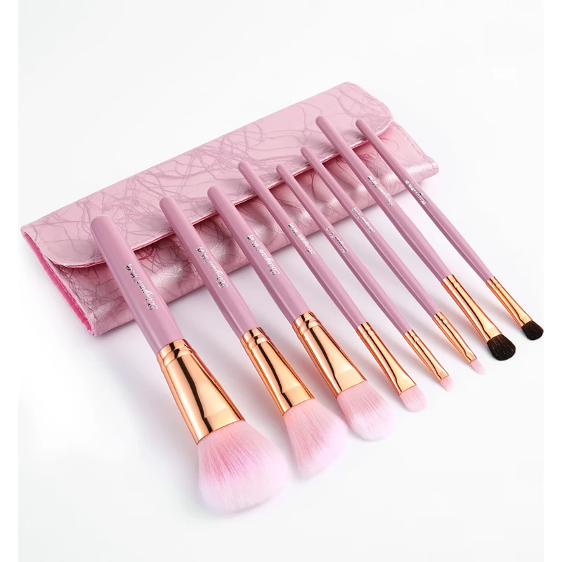 XINYAN Makeup Brushes Set Pink Eyeshadow Blending Cosmetic Foundation Powder Face Eyeliner Blush Make Up Brush Beauty Tool 8pcs