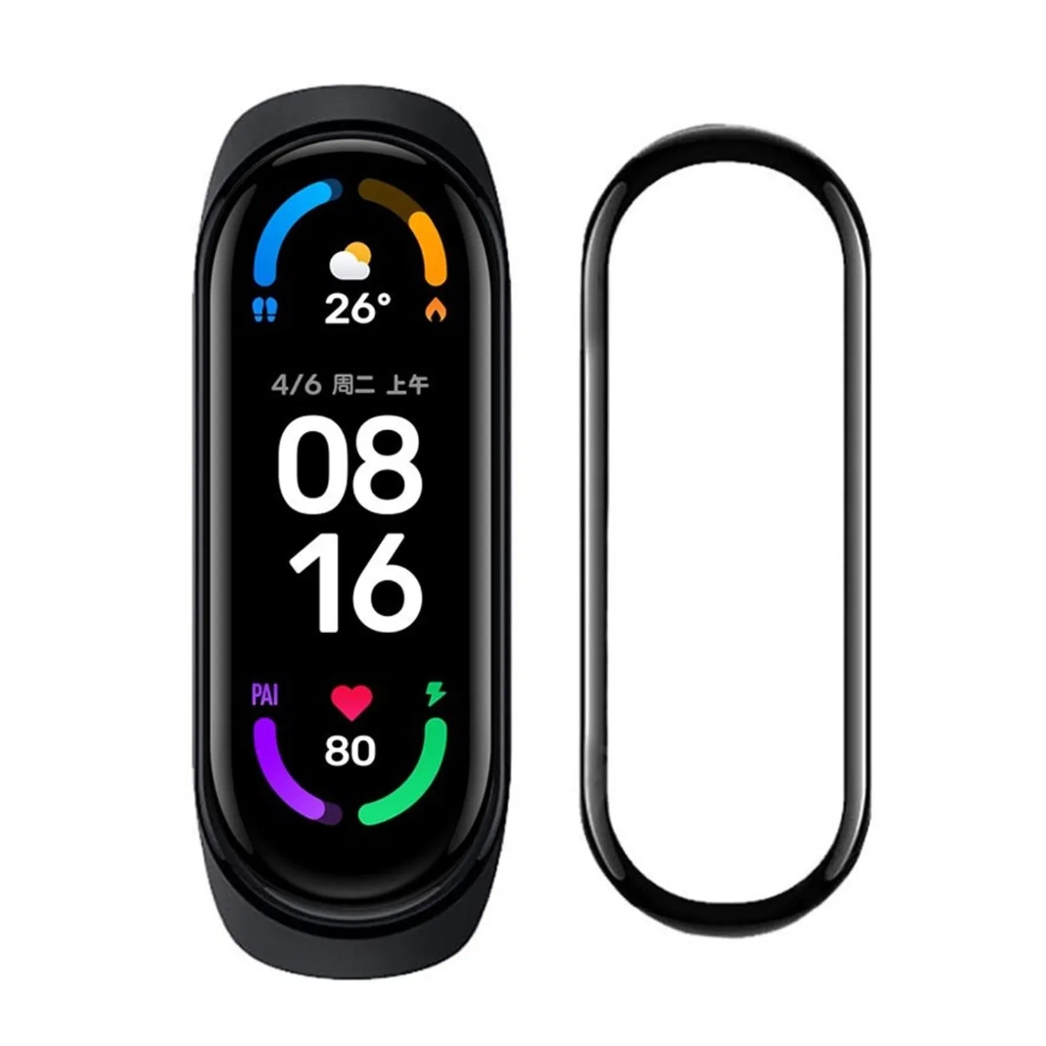 3PCS Explosion-proof Curved Surface Screen Protector For Xiaomi Mi Band 6 Smart Watch Transparent Protective Film Accessories |