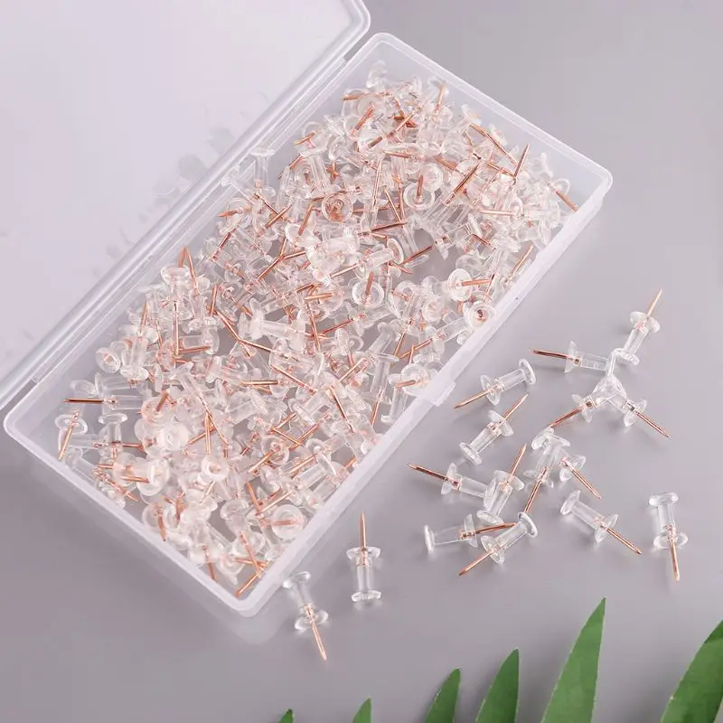 

200pcs Push Pins Thumb Thumbtack Board Drawing PhotoWall Studs Office Supplies