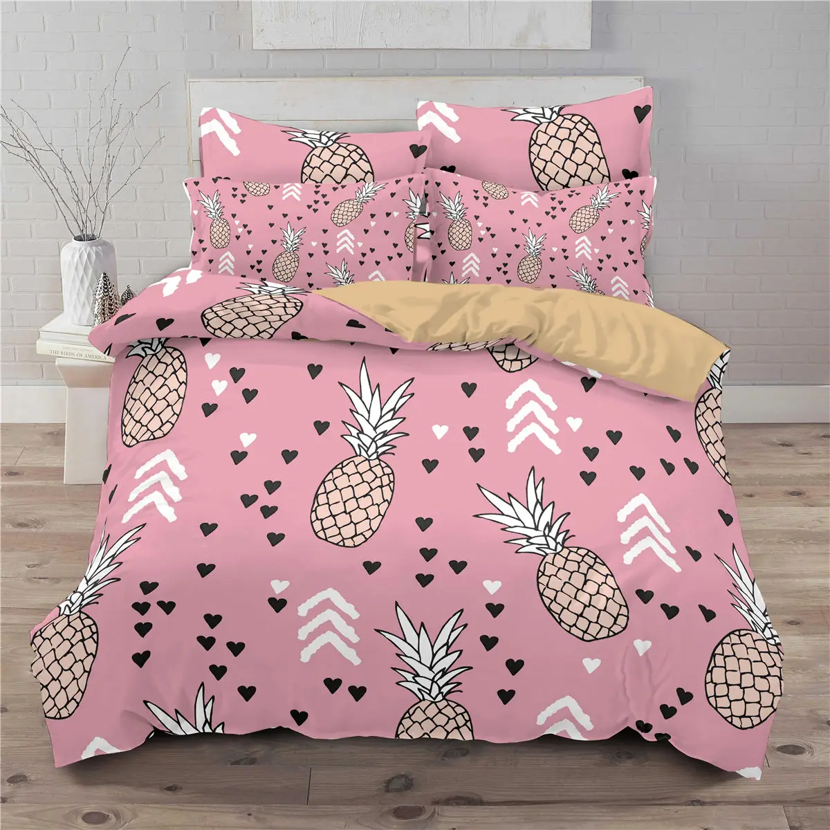 

Pineapple Print Duvet Cover Set 3D Bedding 2/3pcs Single Twin Queen King Size Bed Home Textile Adults Girls Luxury Quilt Set