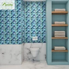 FunlifeПерламутровая мозаичная наклейка в виде рыбьей чешуи, самоклеящаяся маслостойкая легко моющаяся кухонная Наклейка на стену для ванной комнаты