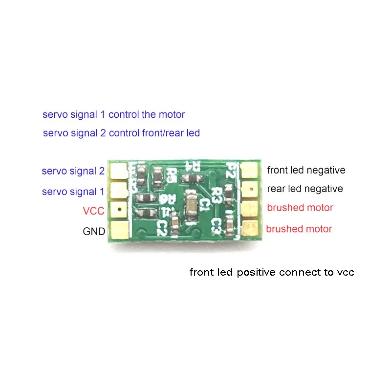 Dasmicro 1S 3A ESC Micro Speed Control ler с контролем света для DIY Das87 1/87 до 1/43 micro rc части автомобиля