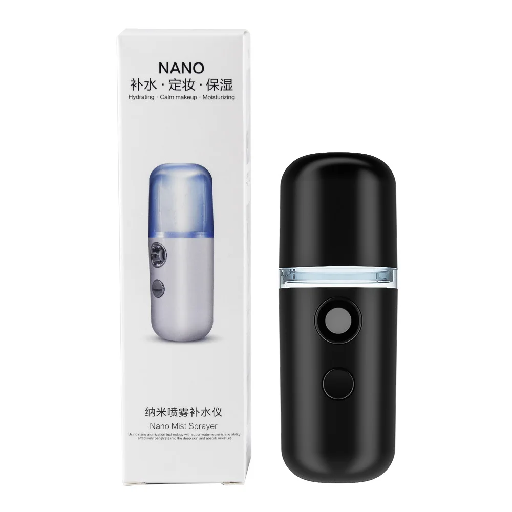 30ML Mini Nano Facial Sprayer USB Nebulizer Face Steamer Humidifier Hydrating Anti-aging Wrinkle Women Beauty Skin Care Tools rechargeable nano face steamer mister facial sprayer beauty sauna hydrating usb ultrasonic humidifier skin care tool
