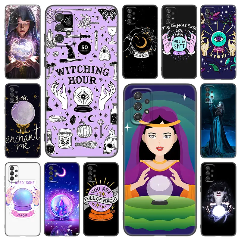 Halloween Magic Crystal Ball Phone Case For Samsung Galaxy A02 A21 A52 S A13 A22 A32 A33 A53 5G A11 A12 A31 A50 A51 A70 A71 A72