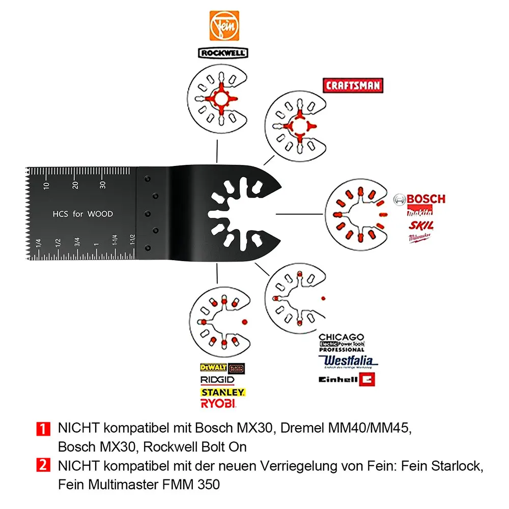 

24pcs High Carbon Steel Saw Blades Multi-Function Bi-metal Precision Oscillating Multitool Saw Cutting Multimaster Tools