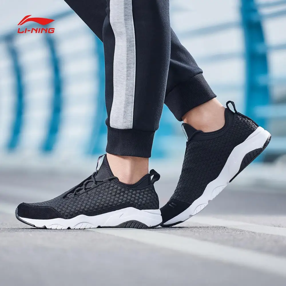 Мужская классическая прогулочная обувь Li Ning текстильные дышащие кроссовки