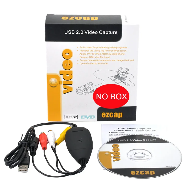 Win10 USB Аудио Видео Захват захват аналогового видео от VHS 8 мм видеокамера DVD плеер TV