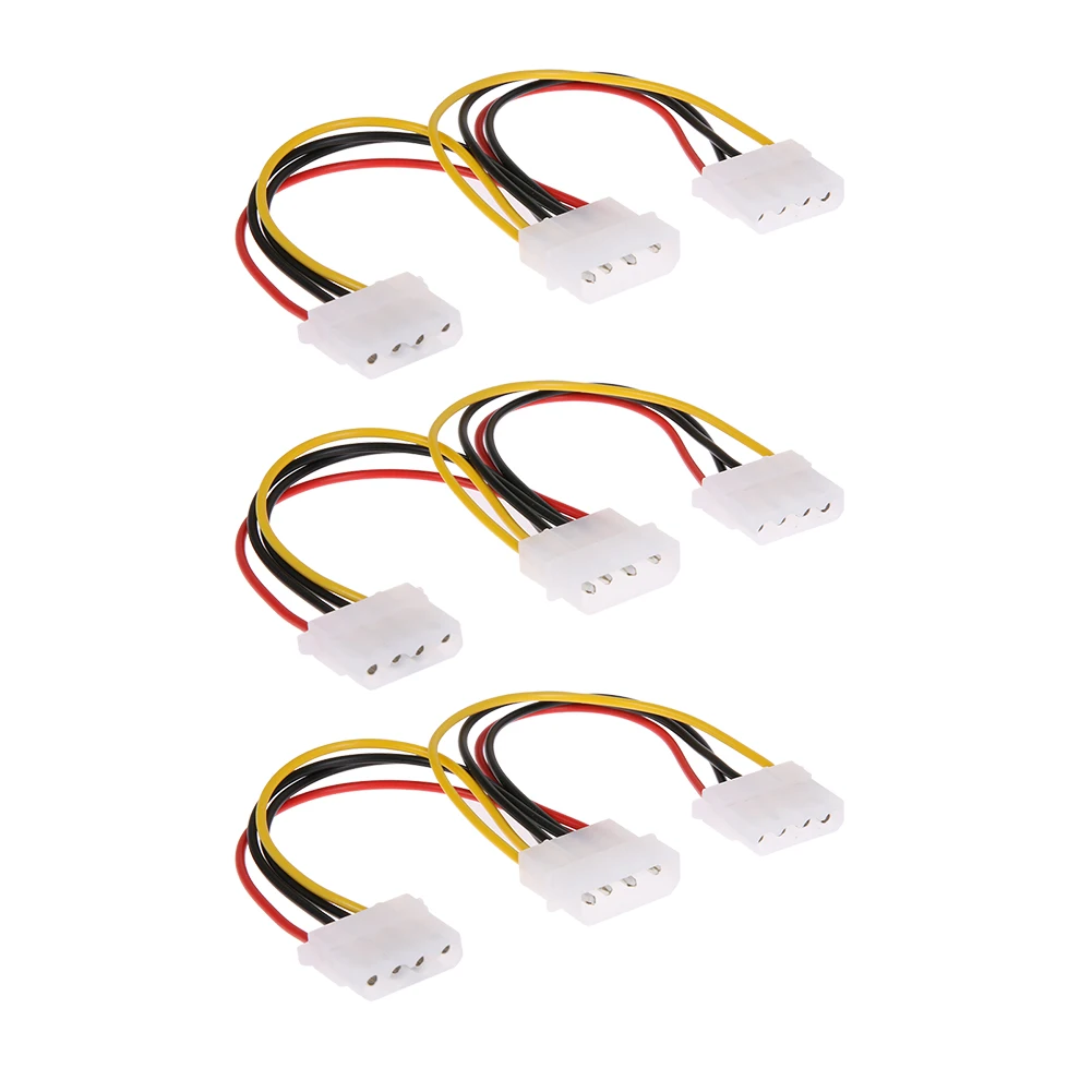 

3pcs 4Pin Power Converter Adapter Splitter Cable Extension Wire