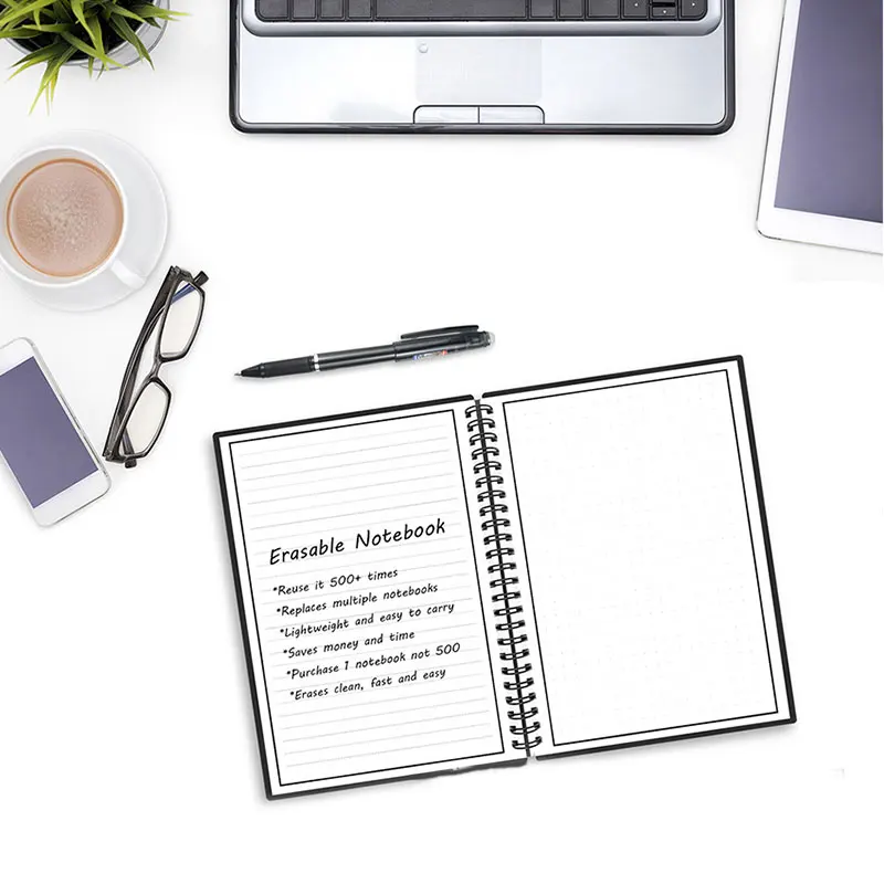 A5/B5 Smart Reusable Erasable Notebook Paper Wave Cloud Erase Notepad Lined with Pen KQS8 | Канцтовары для офиса и дома