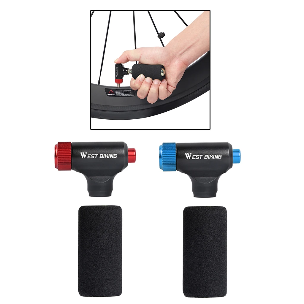 

Bike CO2 Pump Head Air Inflator Easy Tyre Inflator for Presta Schrader Valve