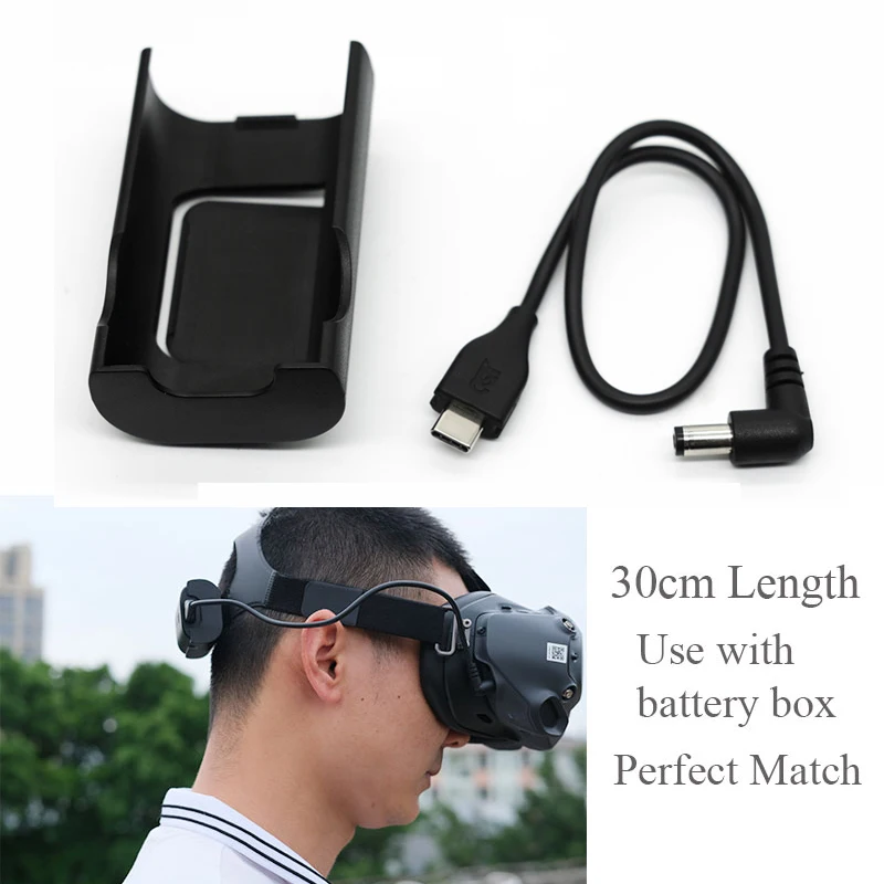 

30cm Power Charging Cables Battery Case Sets For DJI FPV Combo Goggles V2 Glasses Charging Cables Drone Accessories Dropshipping