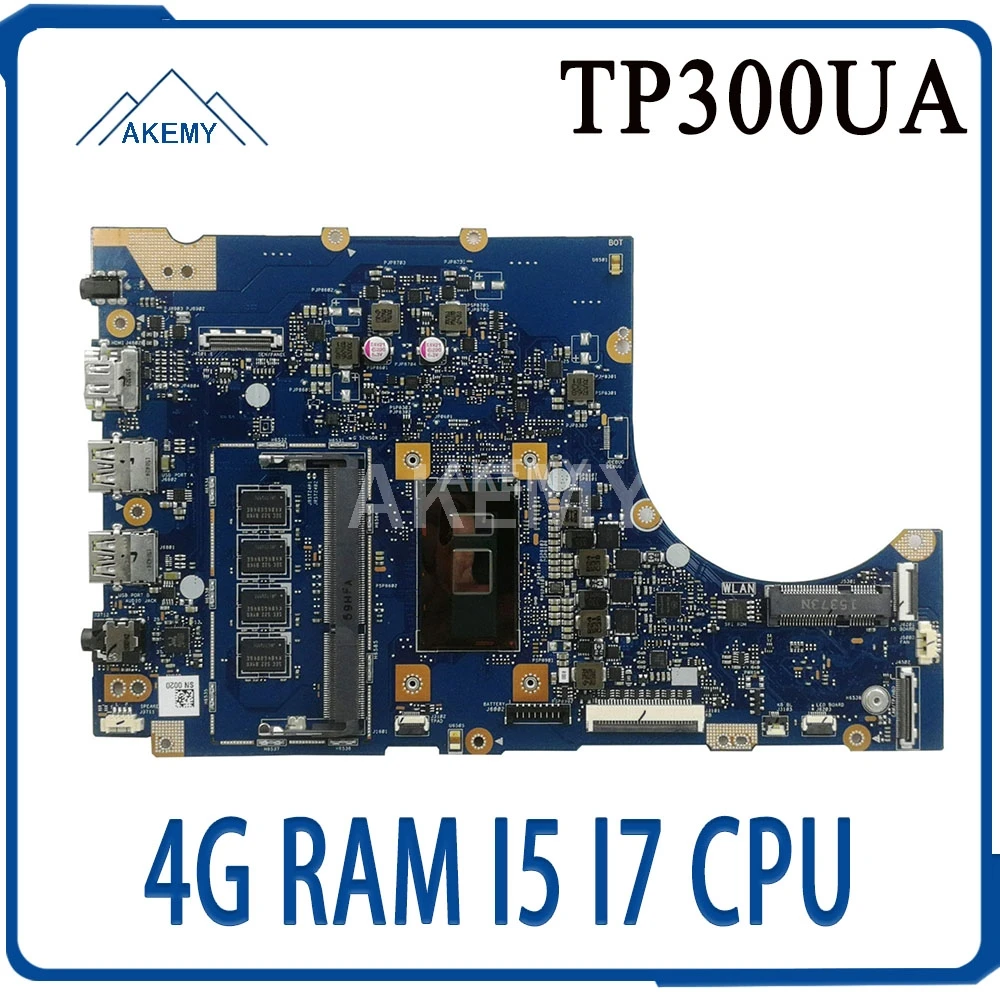 

TP300UA Q302UA материнская плата для ноутбука For Asus Q302U Q302UA TP300U TP300UA TP300U материнская плата 4G I7-6500U I5-6200U 100% тест