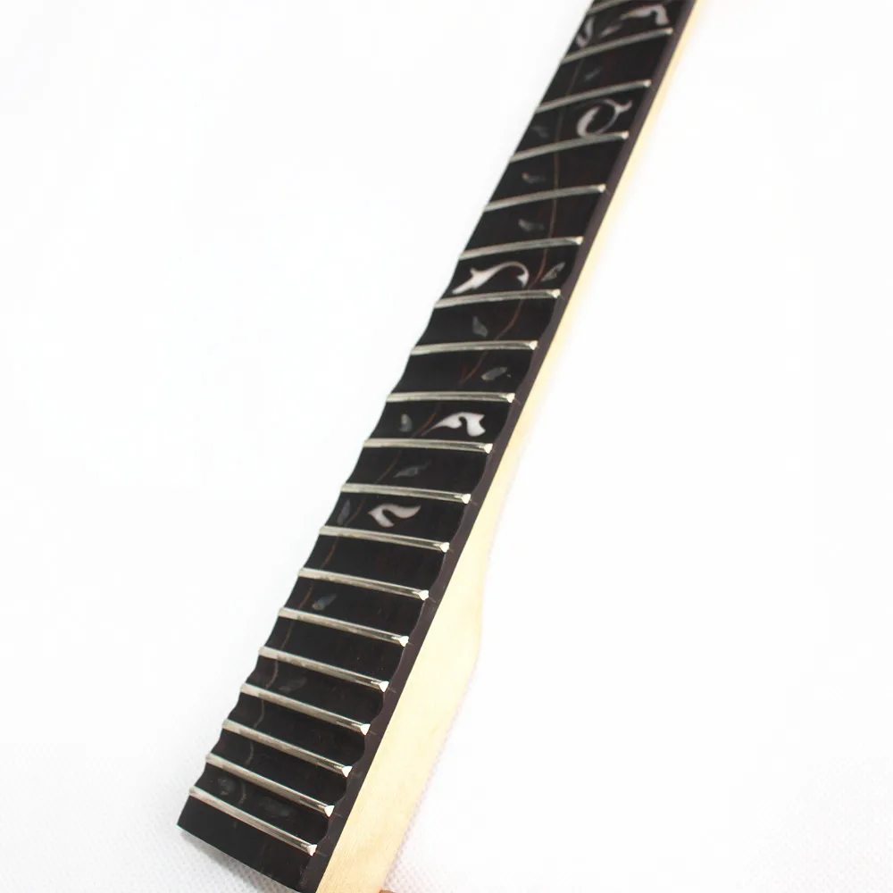 Disado 24 Frets Maple Electric Guitar Neck Rosewood Fingerboard Inlay Tree Of Lifes 12th-24th Scallop Accessories Parts images - 6