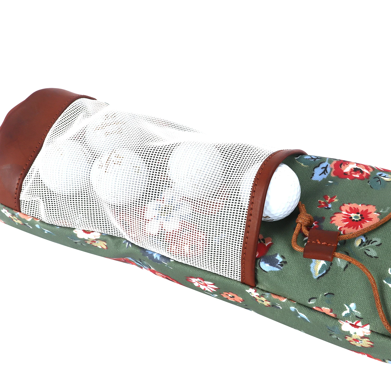 

Tourbon Outdoor Golf Clubs Bag Sunday Bags Sticks Carry Case Golf Balls Pouch Canvas Flower Driving Range Storage Cover 83CM