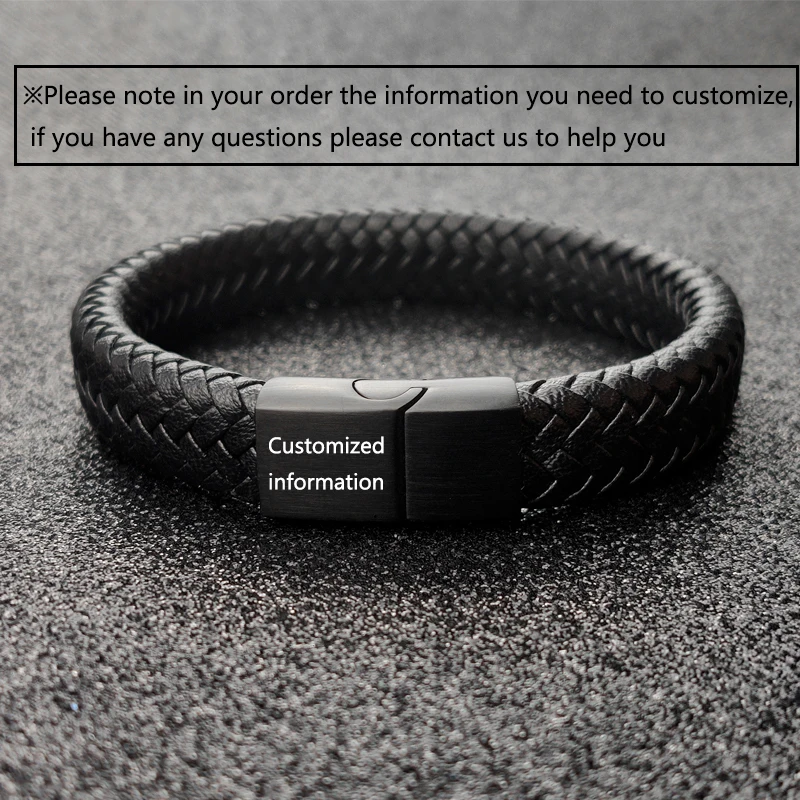 Мужские браслеты в стиле панк черные/коричневые с 16 прядями плетеные кожаные из