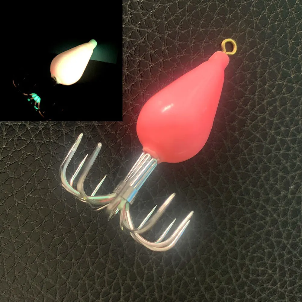 AS 10Pcs Squid Jig Hooks Pesca Luminous30g37g45g53g60g67g75g Leurre Baits 12 Needles Cuttlefish Fishing Lure Hook Bait Fishhook enlarge