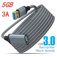 Кабель-удлинитель USB 3,0, USB 3,0, штекер-гнездо, зарядный кабель для ПК, клавиатуры, принтера, камеры, мыши, ТВ, SSD