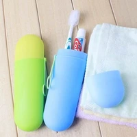 1pc portable travel toothbrush storage box holder camping travel hiking cups colorful toothbrush case cover household organizer