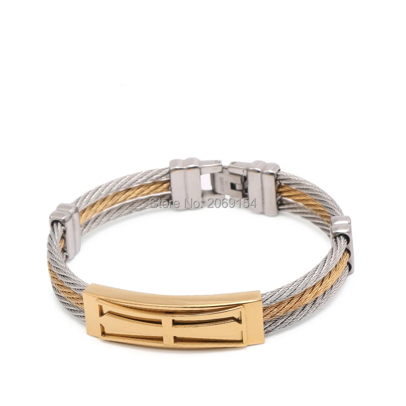 Золотое ювелирное изделие очаровательный браслет магнитный стальной крест