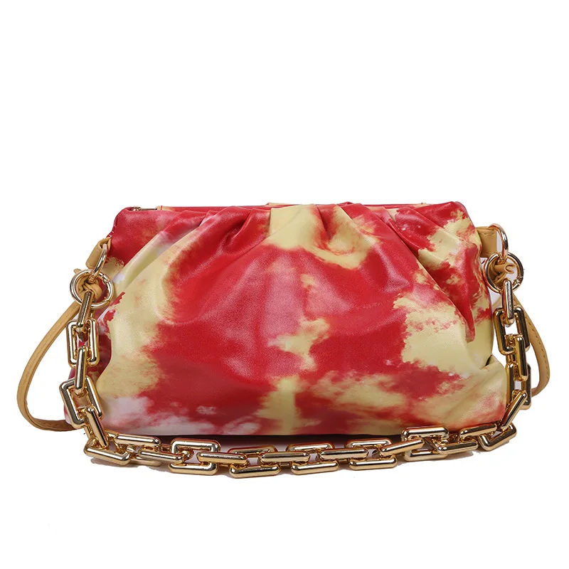 

Trendy Multicolor Graffiti Cloud Bag New Fashion Personality Chain Bag Shoulder Messenger Bag