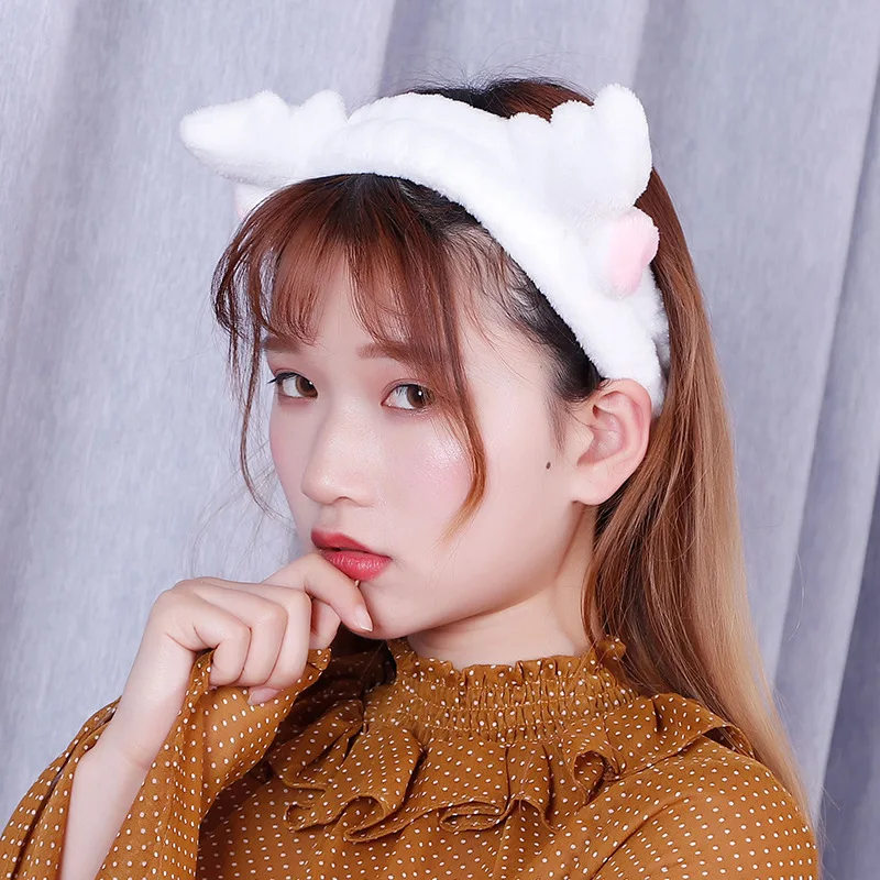 Новый повязка на голову для девочек макияж лица с повязкой милый в виде оленьих