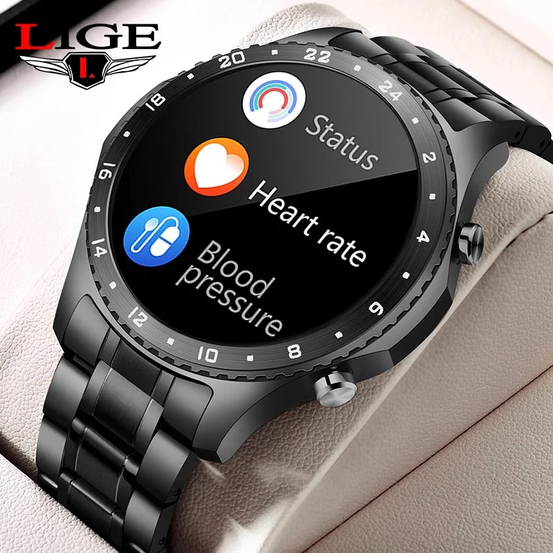 

LIGE Fashion Smartwatch Men Smart Watch Women Bluetooth Call Watch Waterproof Sport Fitness Bracelet Clock For Android iOS Phone