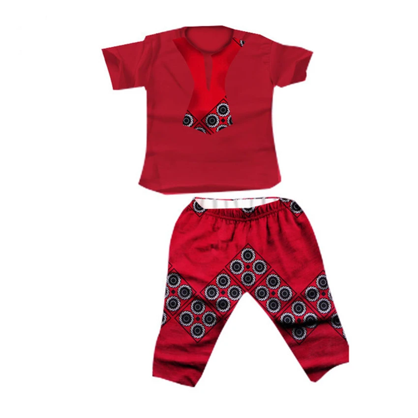 

Summer Kids 2021 News African Clothes Baby Boy Top Pants Suit Dashiki Print Bazin African Dresses for Women Men Clothing