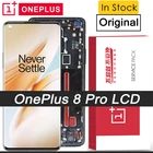 100% Оригинальный 6,78 дюймовый AMOLED дисплей с рамкой для OnePlus 8 Pro LCD кодирующий преобразователь сенсорного экрана в сборе запасные части