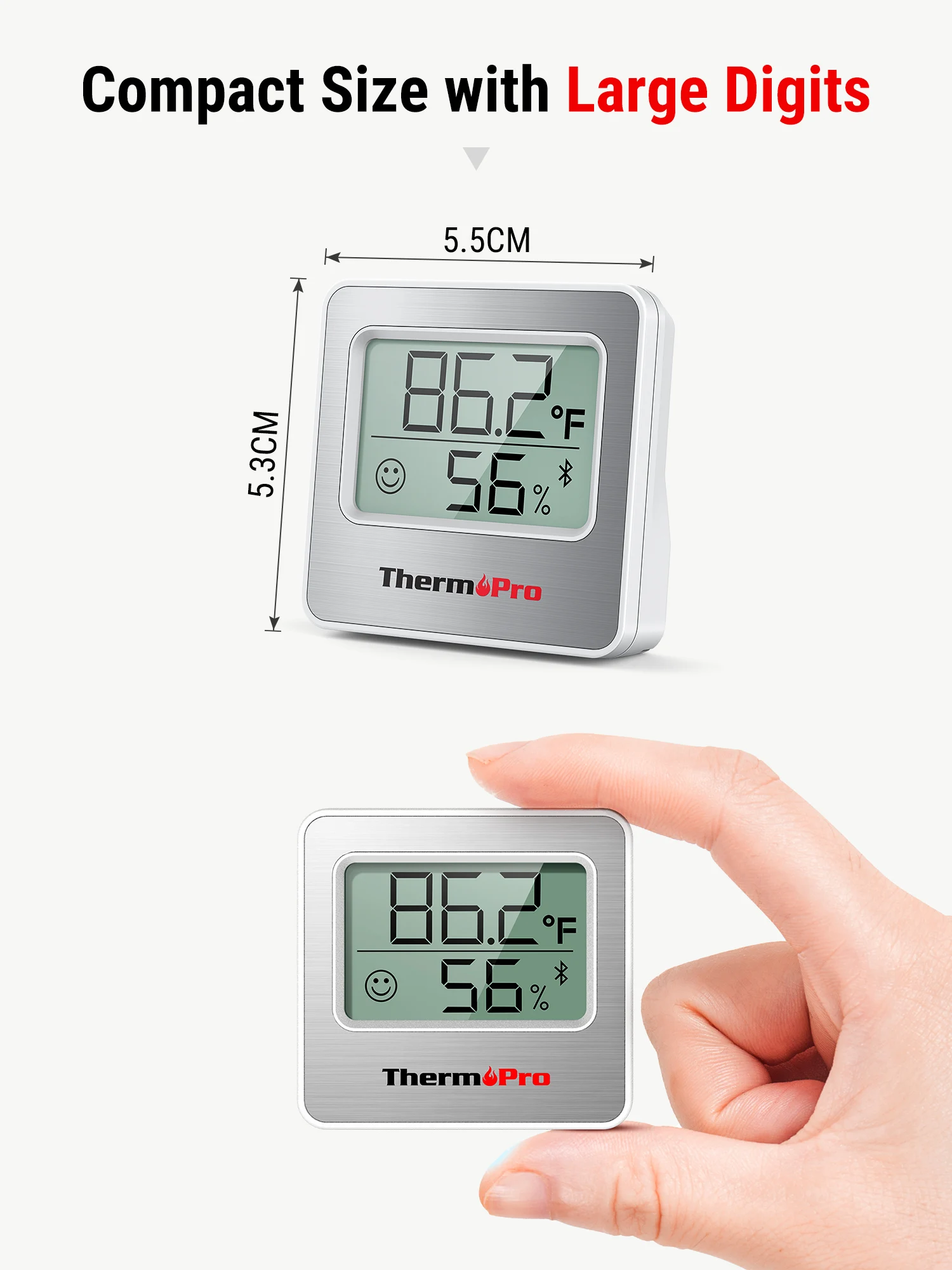 Термометр-Гигрометр ThermoPro TP357 цифровой 80 м | Дом и сад
