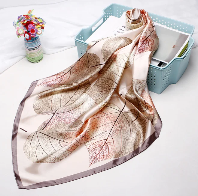 Женский Шелковый бриллиантовый платок 90*90 см квадратный головной хиджаб шарф