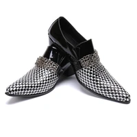 summer new hit color stitching personalized mens shoes british style business banquet formal pointed leather