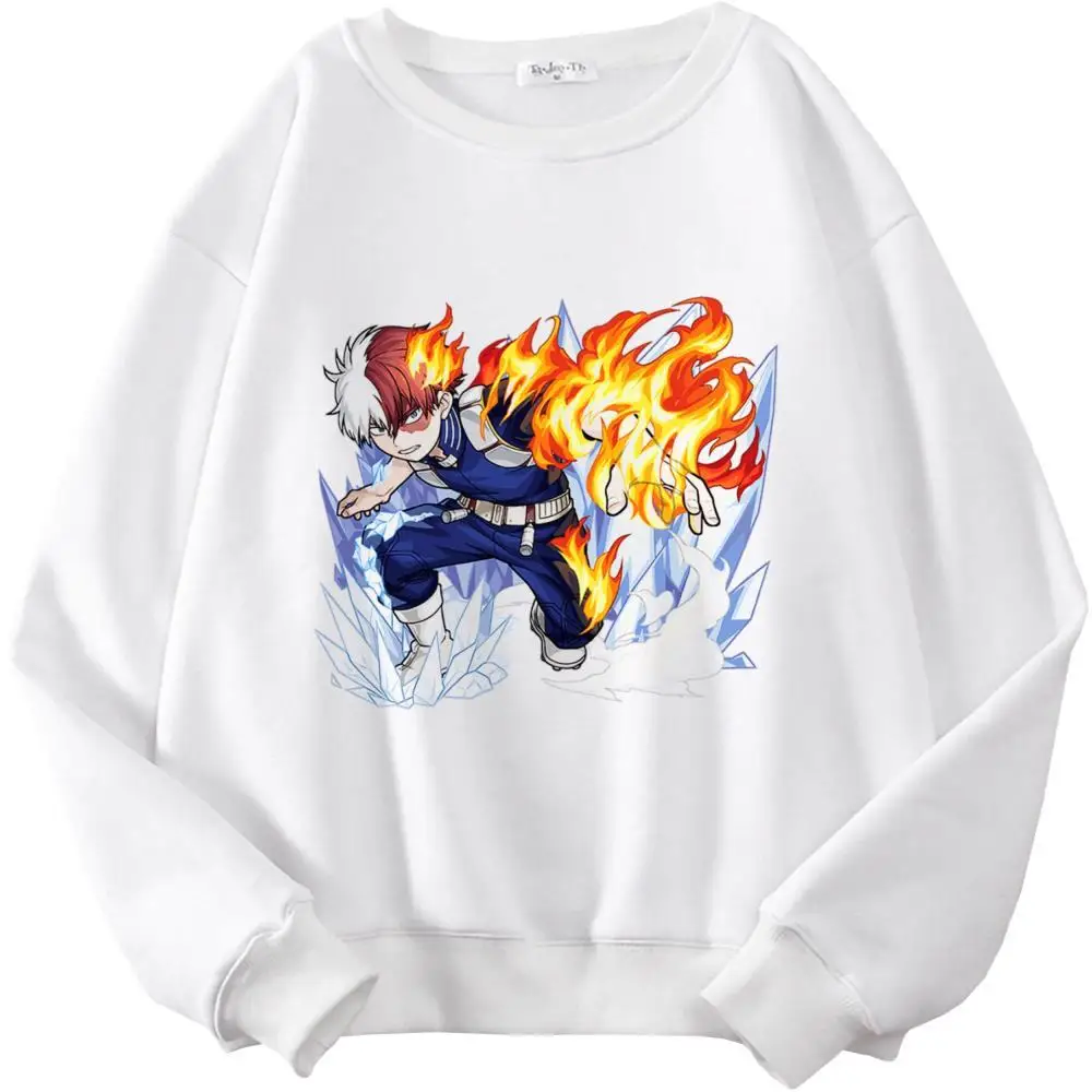 

My Hero Academia Streetwear Sweatshirt Casual Print Ladies Gothic Punk Hoody Harajuku Casual Simple Popular Tops Academy-252