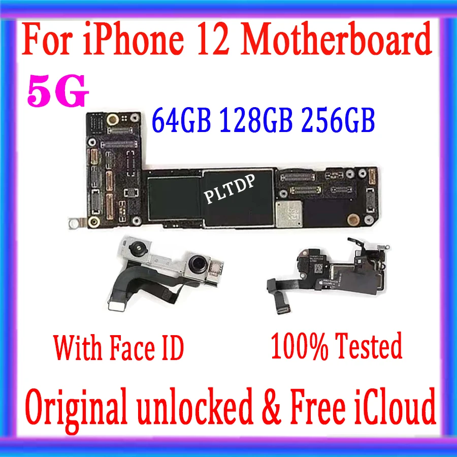 Материнская плата для iPhone 12 с/без распознавания лица оригинальная