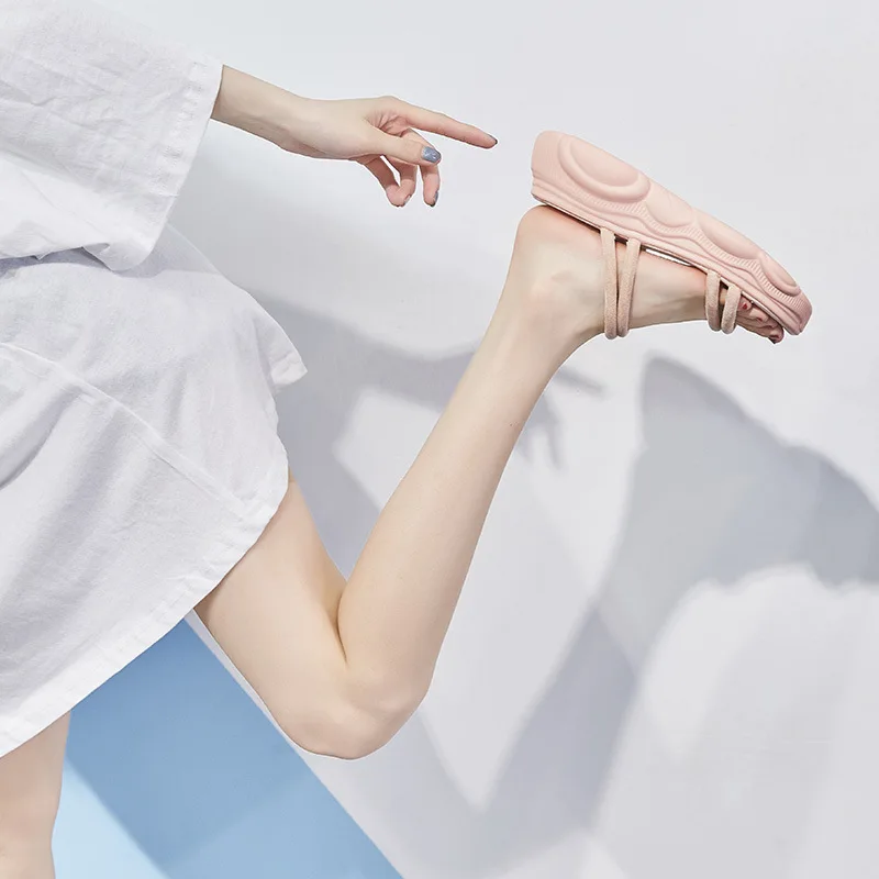 Женские босоножки Koovan Новинка лета 2020 Дамская обувь на толстой подошве