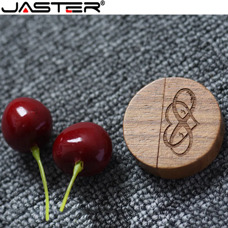 USB флеш накопитель JATSER с круглым корпусом деревянный 4/64 ГБ 2 0|USB флэш-накопители| |