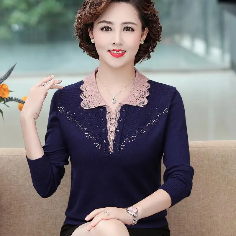 2021 женские кашемировые свитера для среднего возраста пуловеры размера плюс 4XL