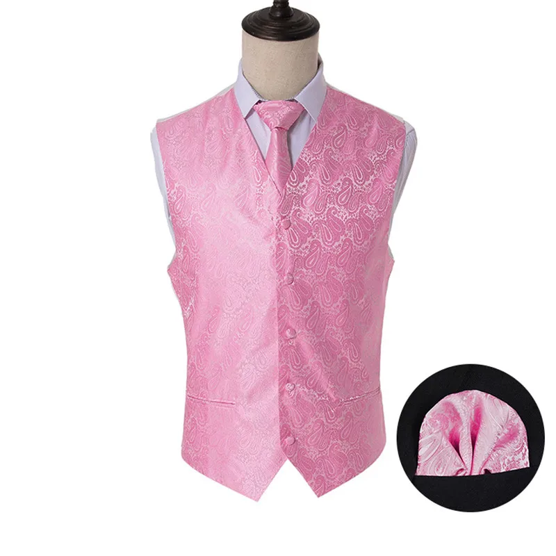 Мужской классический черный тканый облегающий костюм с пейсли жилет воротник